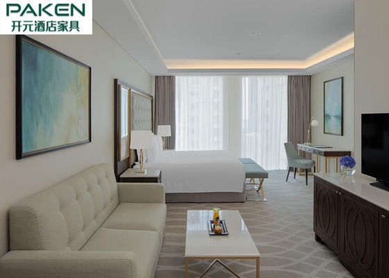 Conjuntos de dormitorio económicos Qatar/nuez de lujo ligera árabe de los muebles del hotel de los muebles + SS de oro